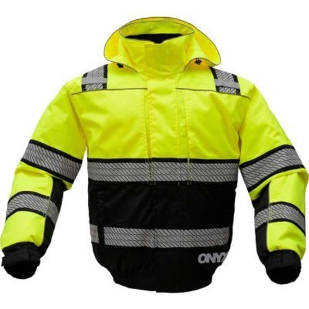 GSS SAFETY GSS Safety 8511 3-In-1 Bomber Jacket, Class 3, Lime/Black, LG 8511-LG